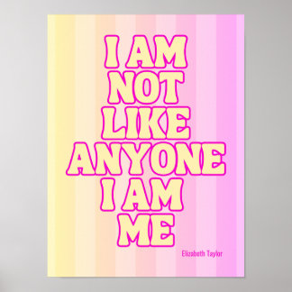 Elizabeth Taylor Self Love Inspirerend Quote Poster