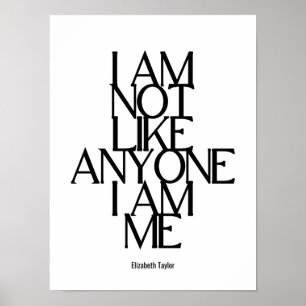 Elizabeth Taylor Self Love Inspirerend Quote Poster
