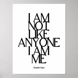 Elizabeth Taylor Self Love Inspirerend Quote Poster