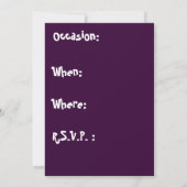 Elizabeth the Dragon Party Invitation Kaart (Achterkant)