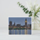 Elizabeth Tower en Westminster Bridge, Verenigd Ko Briefkaart (Staand voorkant)
