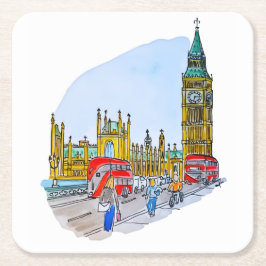 Elizabeth Tower, ook bekend als Big Ben Kartonnen Onderzetters