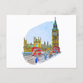 Elizabeth Tower, ook bekend als de Big Ben Briefkaart