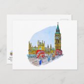 Elizabeth Tower, ook bekend als de Big Ben Briefkaart (Voorkant / Achterkant)