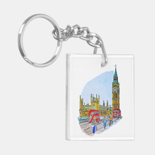 Elizabeth Tower, ook bekend als de Big Ben Sleutelhanger (Voorkant Links)