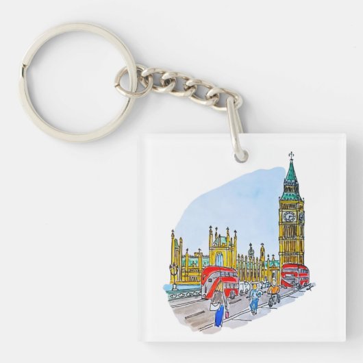 Elizabeth Tower, ook bekend als de Big Ben Sleutelhanger (Voorkant)