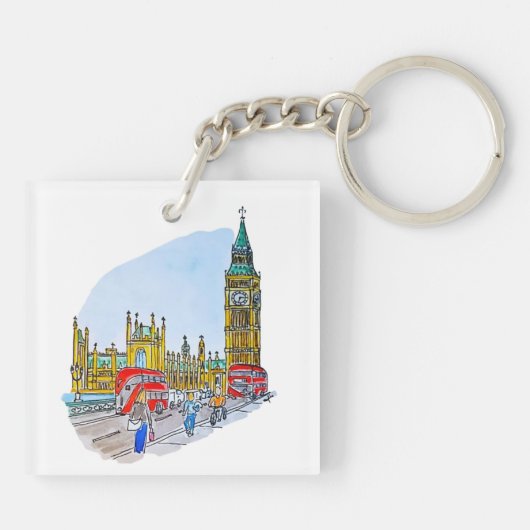 Elizabeth Tower, ook bekend als de Big Ben Sleutelhanger (Achterkant)