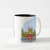 Elizabeth Tower, ook bekend als de Big Ben Tweekleurige Koffiemok (Voorkant rechts)