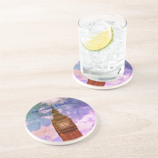 Elizabeth Tower Sandstone Onderzetter (Zijkant)