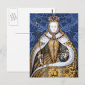 Elizabeth Tudor, Koningin van Engeland Briefkaart (Voorkant / Achterkant)