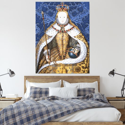 Elizabeth Tudor, Koningin van Engeland Canvas Afdruk (Insitu (Slaapkamer))