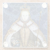 Elizabeth Tudor, Koningin van Engeland Glazen Onderzetter (Achterkant)
