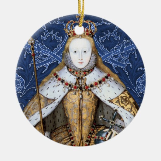 Elizabeth Tudor, Koningin van Engeland Keramisch Ornament (Voorkant)