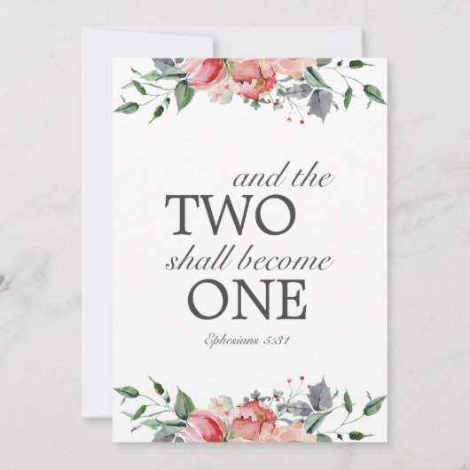 Elizabeth Two zal één Christelijke bruiloft worden Kaart (Achterkant)