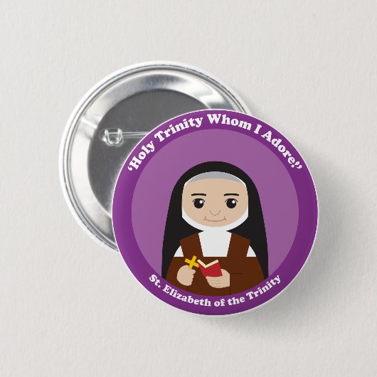 Elizabeth van de Trinity Ronde Button 5,7 Cm (Voorkant /achterkant)