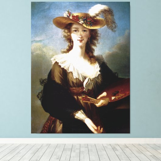Elizabeth Vigee-Le Brun ~ Self Portret Canvas Afdruk (Insitu (Houten vloer))