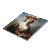 Elizabeth Vigee-Le Brun ~ Self Portret Tegeltje (Zijkant)