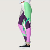 Elizabeth Voeg Jouw naam Abstracte kunst Leggings  (Links)