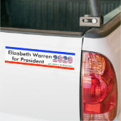 ELIZABETH-WAARSCHUWING VOOR PRESIDENT 2020-bumpers Bumpersticker (Op Truck)