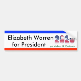 ELIZABETH-WAARSCHUWING VOOR PRESIDENT 2020-bumpers Bumpersticker