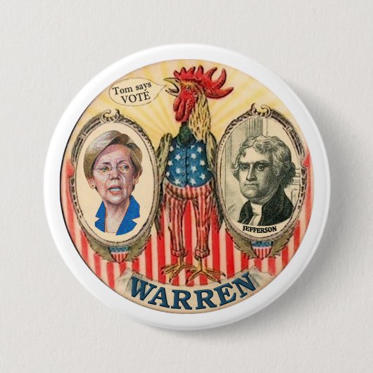 Elizabeth Warren 2016 Ronde Button 7,6 Cm (Voorkant)