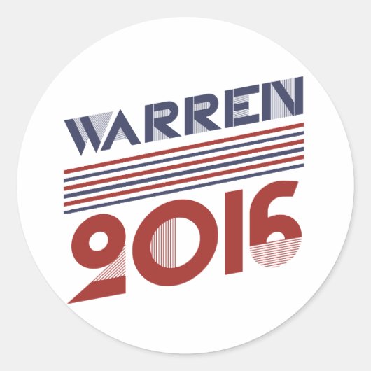 ELIZABETH WARREN 2016  STIJL -.png Ronde Sticker (Voorkant)