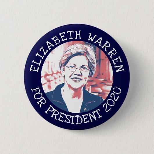 ELIZABETH WARREN 2020 Button presidentsverkiezinge (Voorkant)