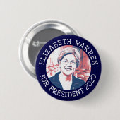 ELIZABETH WARREN 2020 Button presidentsverkiezinge (Voorkant /achterkant)