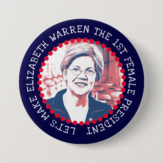 ELIZABETH WARREN 2020 Button presidentsverkiezinge (Voorkant)