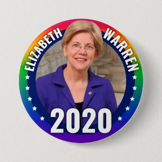 Elizabeth Warren 2020 - Gay Pride Rainbow Ronde Button 7,6 Cm