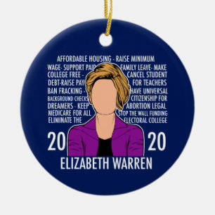Elizabeth Warren 2020 Platform Democratisch debat Keramisch Ornament