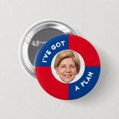 Elizabeth Warren 2020 Ronde Button 5,7 Cm (Voorkant /achterkant)