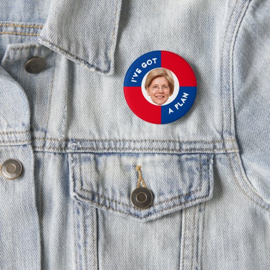 Elizabeth Warren 2020 Ronde Button 5,7 Cm (In situ)