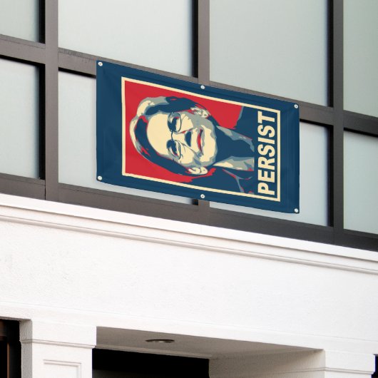 elizabeth warren blijft bestaan spandoek (Buitenkant Gebouw)