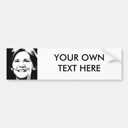 ELIZABETH WARREN BLOCK.png Bumpersticker (Voorkant)