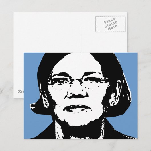 Elizabeth Warren Briefkaart (Voorkant / Achterkant)