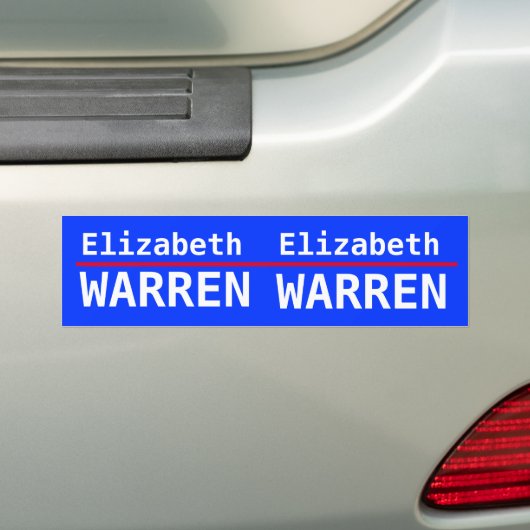Elizabeth Warren Bumpersticker (Op auto)