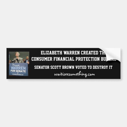 Elizabeth Warren: CFPB Bumpersticker (Voorkant)