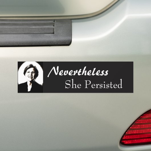 Elizabeth warren desondanks bleef ze steken bumpersticker (Op auto)