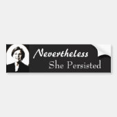 Elizabeth warren desondanks bleef ze steken bumpersticker (Voorkant)