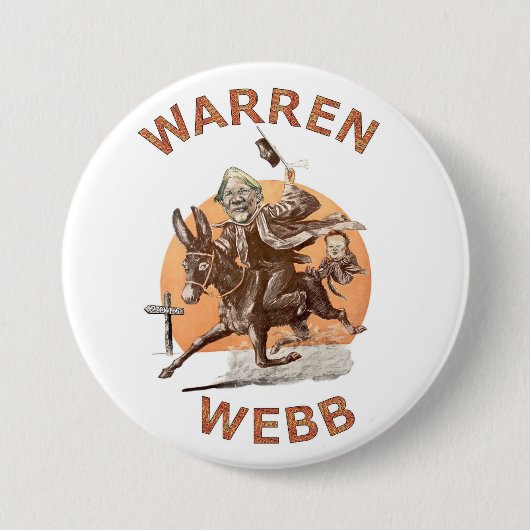 Elizabeth Warren en Jim Webb in 2016 Ronde Button 7,6 Cm (Voorkant)