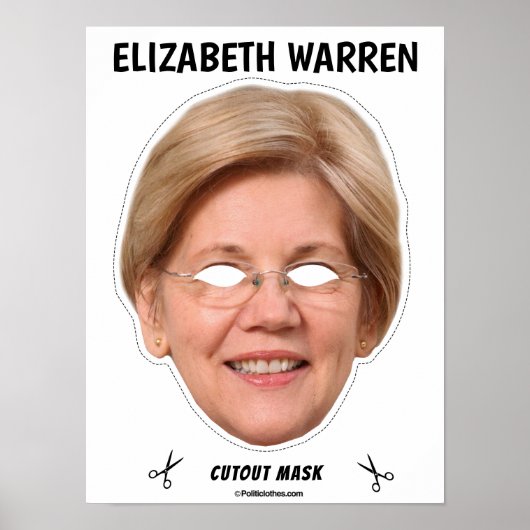 ELIZABETH WARREN Halloween Mask Poster (Voorkant)