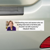 Elizabeth Warren - hardwerkend Bumpersticker (Op auto)