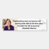 Elizabeth Warren - hardwerkende Bumpersticker (Voorkant)