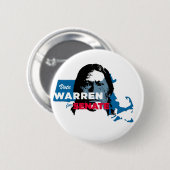 Elizabeth Warren Indian Parody, knop Ronde Button 5,7 Cm (Voorkant /achterkant)