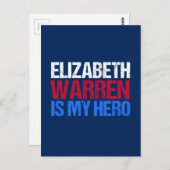 Elizabeth Warren is Mijn Hero Briefkaart (Voorkant / Achterkant)