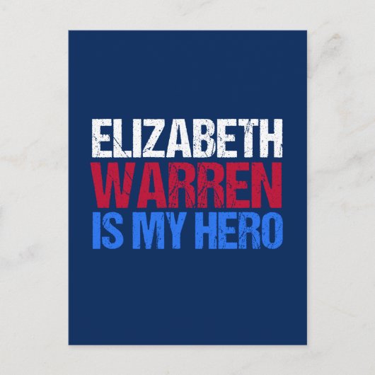 Elizabeth Warren is Mijn Hero Briefkaart (Voorkant)