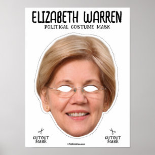 Elizabeth Warren kostuummasker Poster