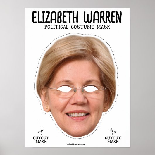 Elizabeth Warren kostuummasker Poster (Voorkant)