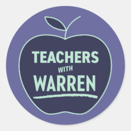 Elizabeth Warren - Leraren met Warren Ronde Sticker